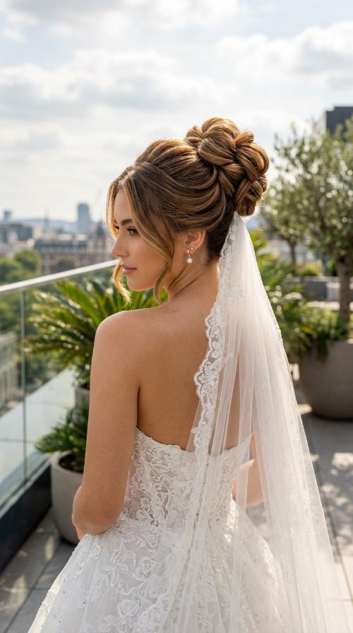 Strapless Ballgown with a Ballerina Bun