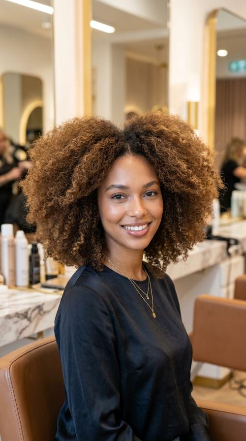Stretched Blowout Afro