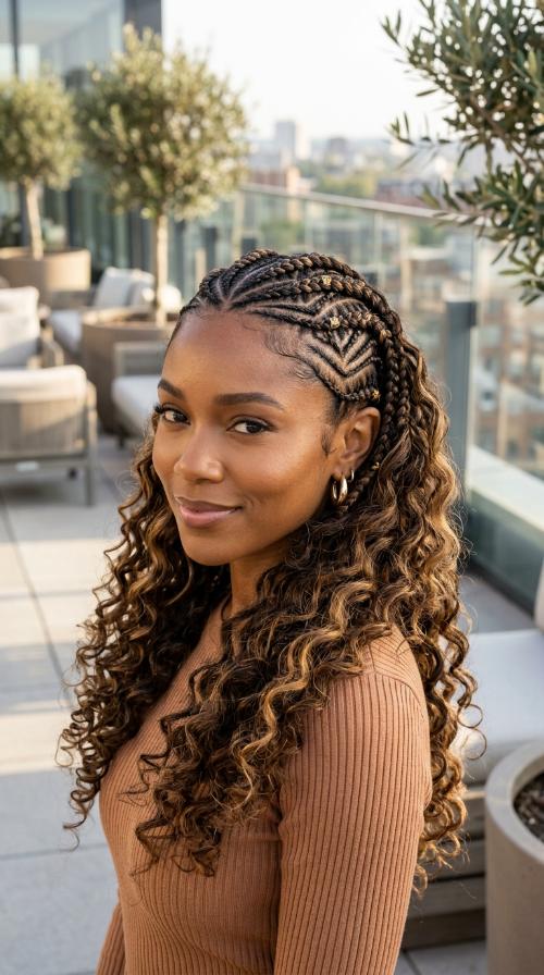 Symmetric Chevron Patterned Braids