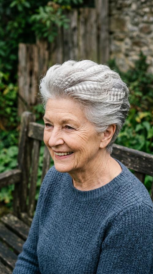 Tapered Nape with Crimped Top