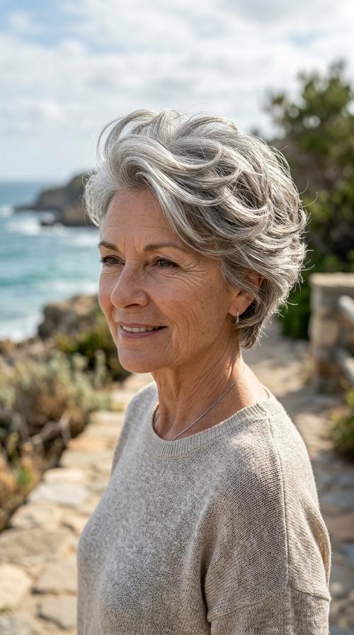 Tapered Neckline with Textured Top