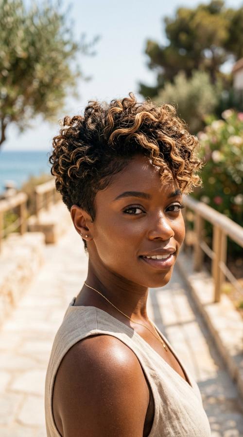 Tapered Pixie with Highlights