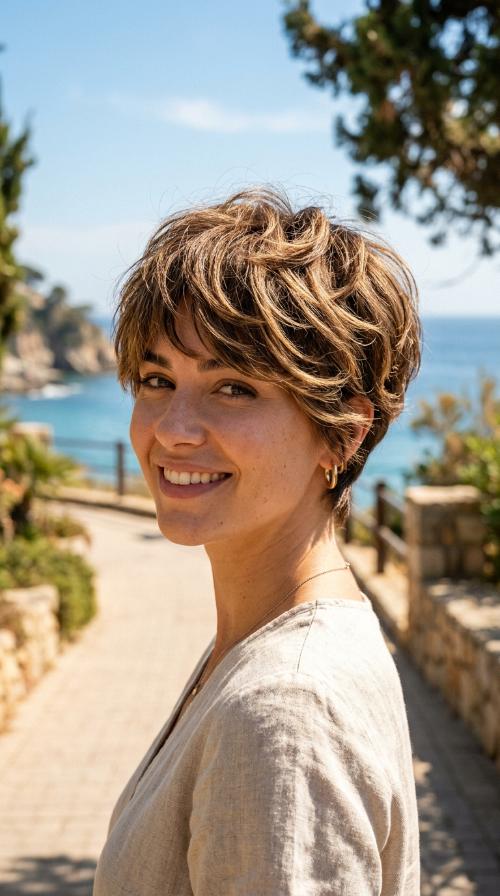 Tapered Shaggy Pixie