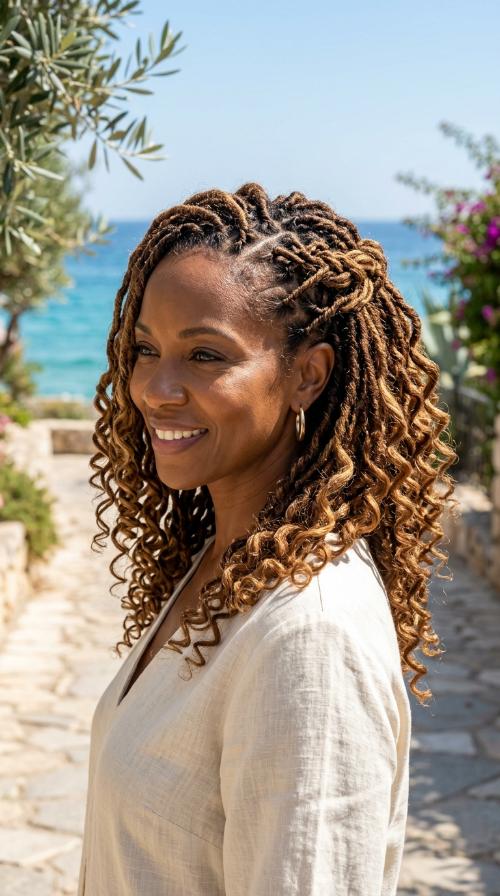 Tapered Small Locs for Mature Adults at Bob Length