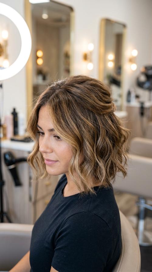 Textured Chin-Length Bob