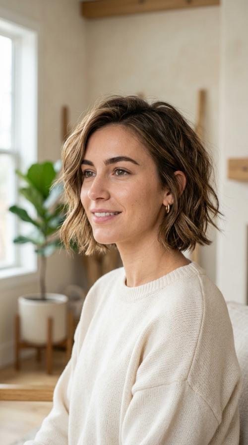 Textured Choppy Bob