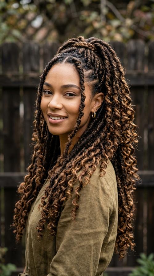 Textured Loc Curls