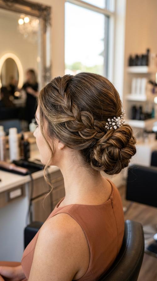 Textured Low Bun