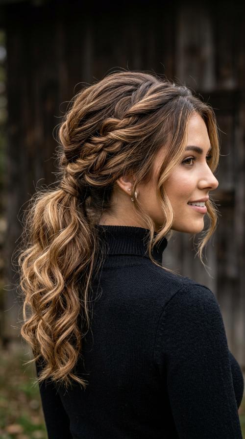 Textured Low Pony for High Collars