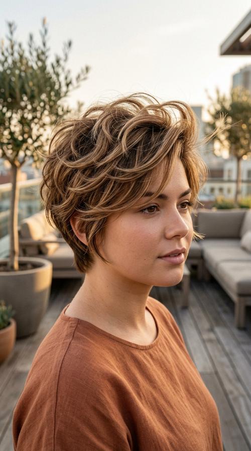Textured Pixie Cut with Height