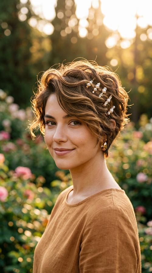 Textured Pixie with Clips