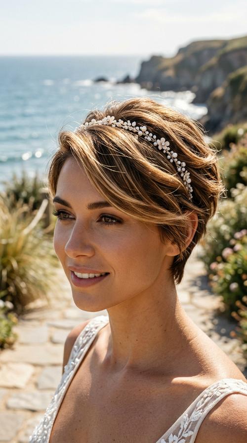 Textured Pixie with Headband