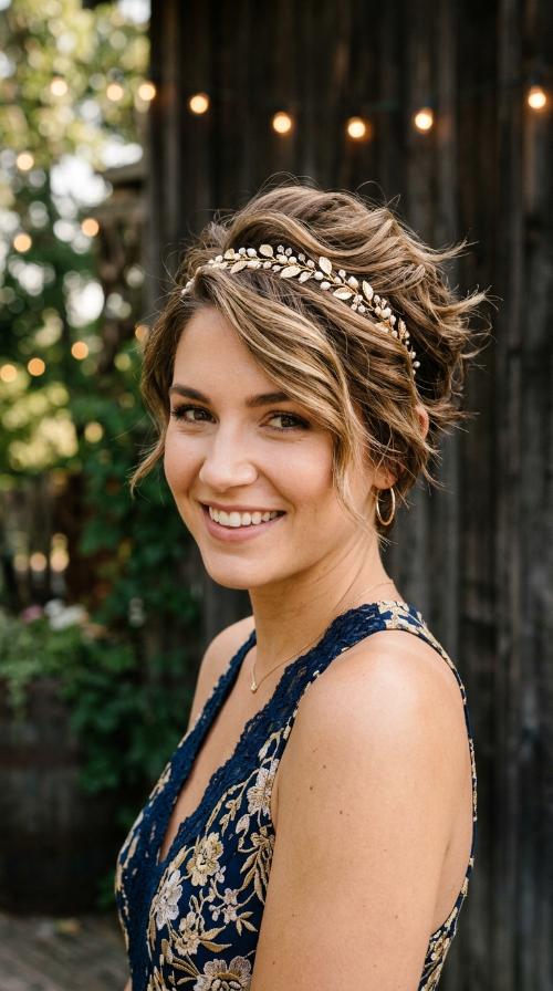 Textured Pixie with Headband