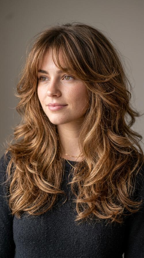 Textured Shag with Wispy Fringe