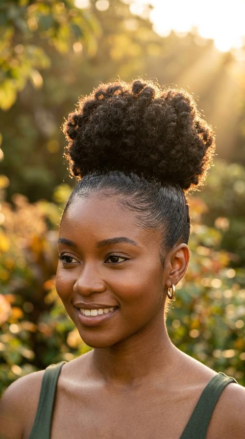 The Ballerina Bun on Natural Hair