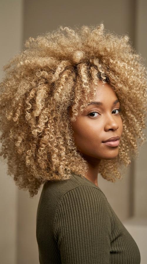 The Bleached Blonde Full Fro