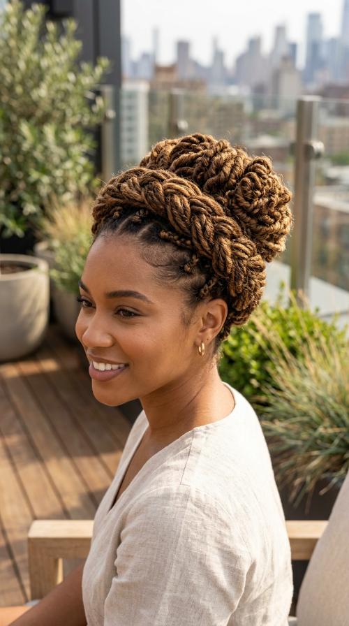 The Braided Crown Bun