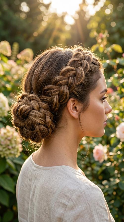 The Braided Halo Bun