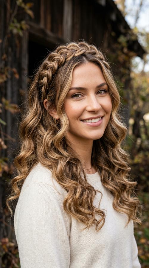 The Braided Headband Look