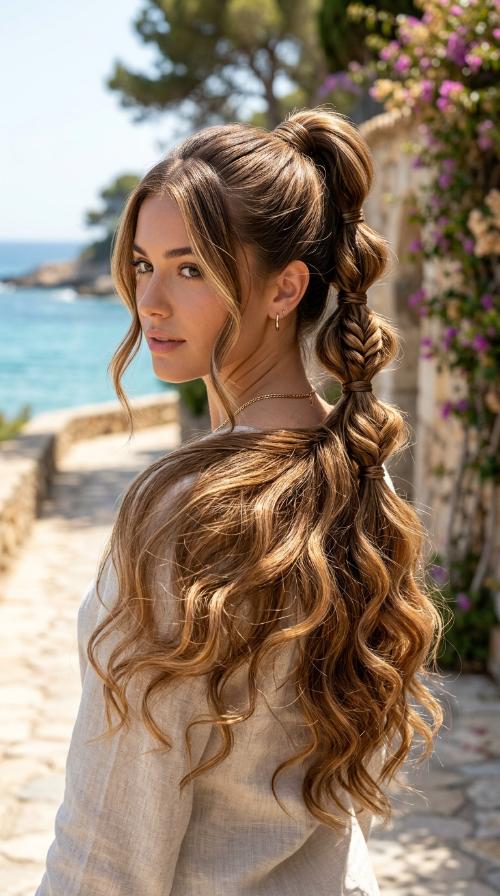 The Bubble Ponytail Twist