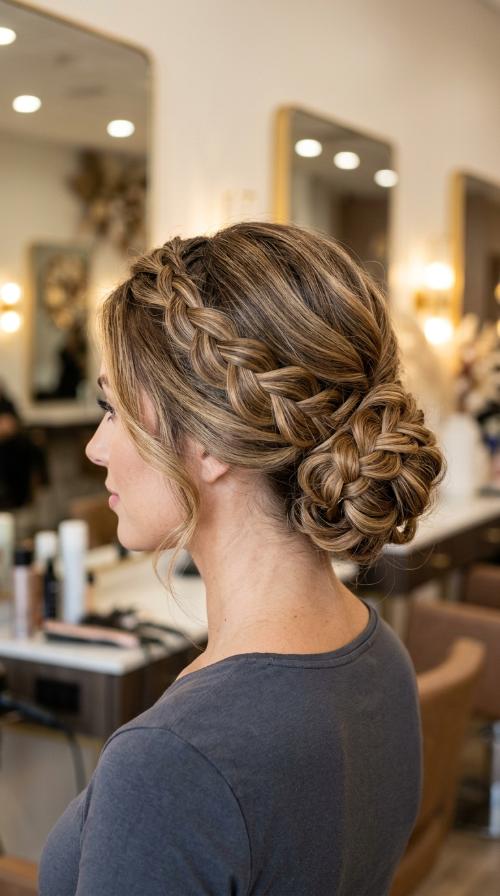 The Classic Braided Low Bun