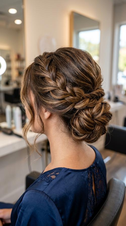 The Classic Chignon for Navy