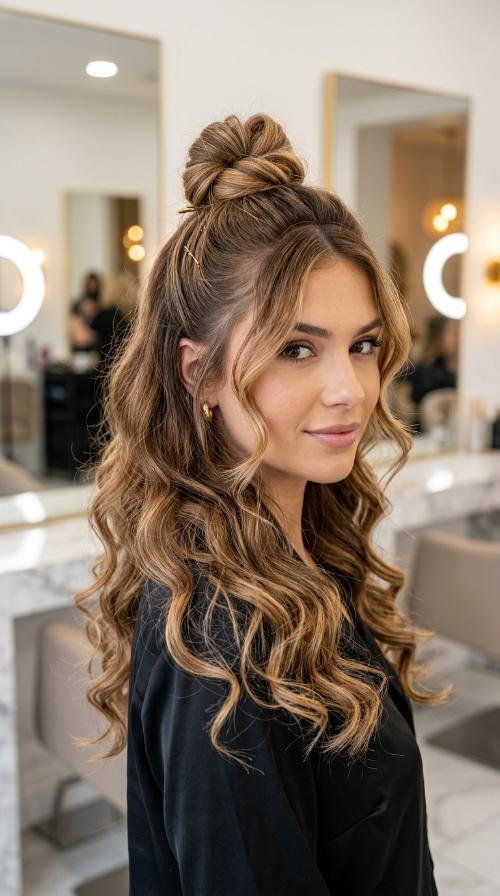 The Classic Half-Up Top Knot