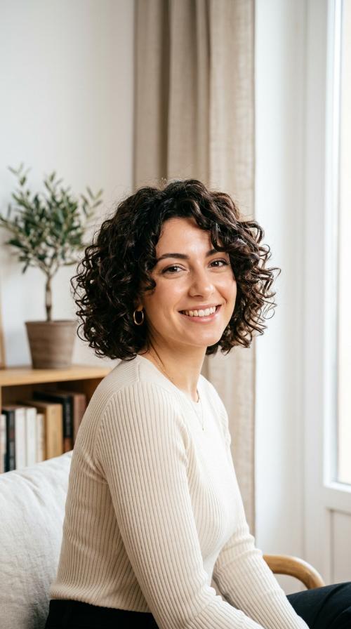 The Curly Italian Bob