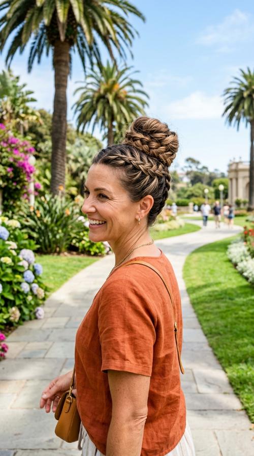 The Double Braided High Bun