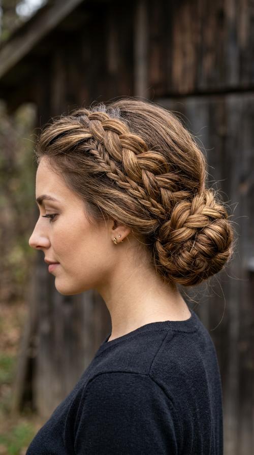 The Low Braided Bun