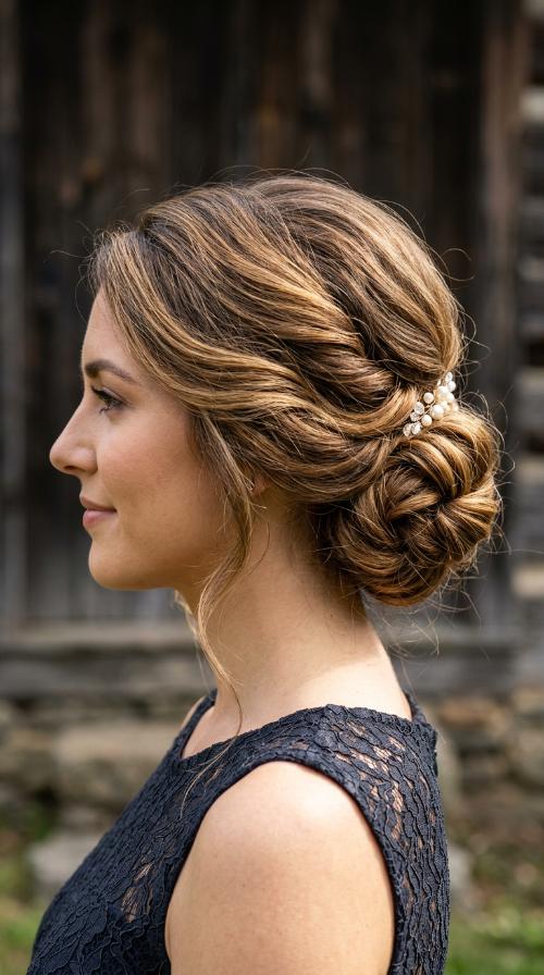 The Low Chignon for Bobs