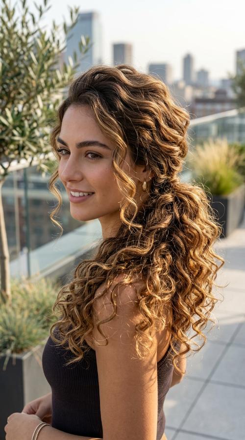 The Low Curly Ponytail