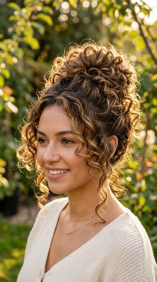 The Messy Bun with Tendrils
