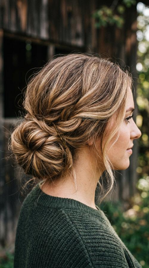 The Messy Low Bun