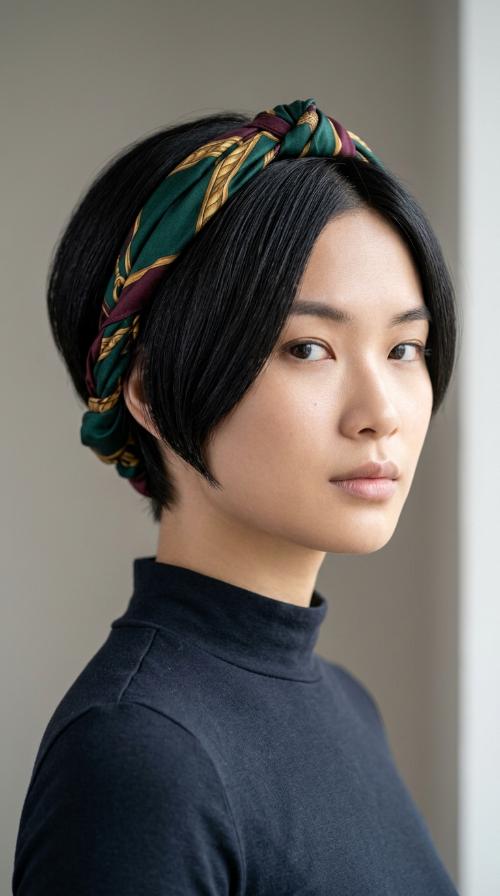 The Scarf-Bound Straight Crop
