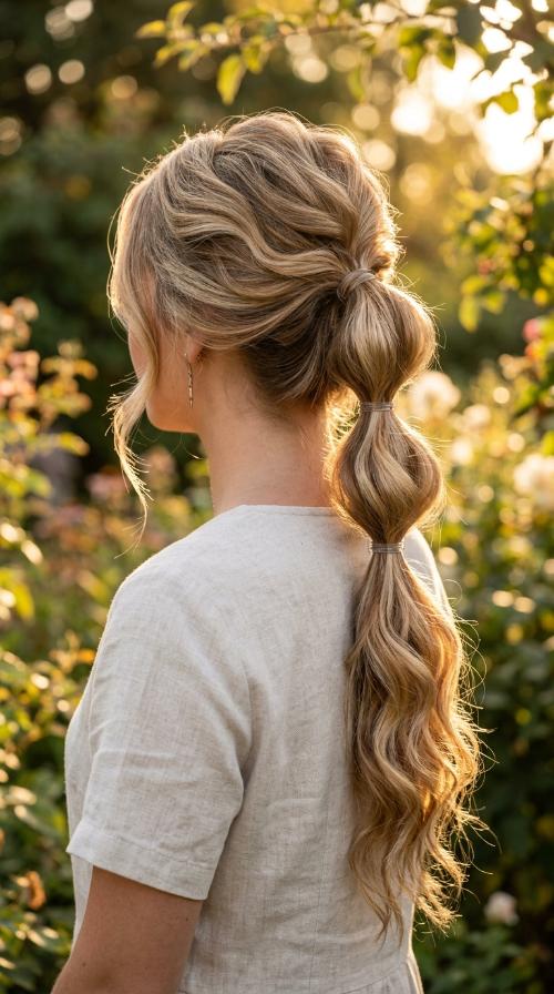 The Secure Bubble Ponytail