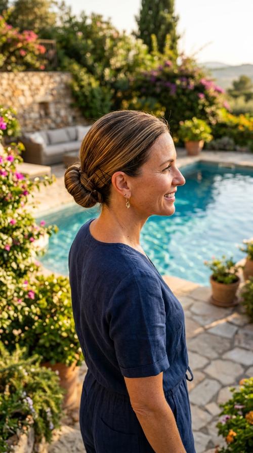 The Sleek Low Bun with Elastic Bands