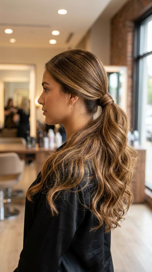 The Sleek Low Ponytail