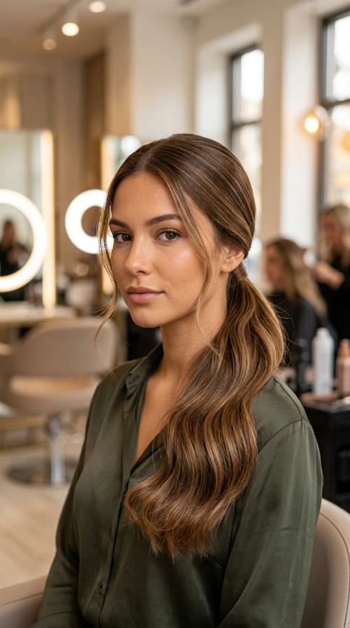 The Sleek Low Ponytail
