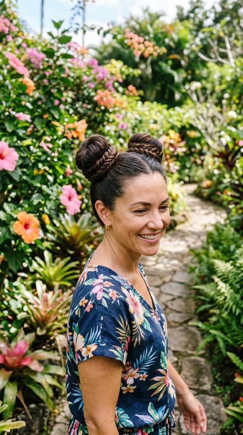 The Space Buns with Braided Base