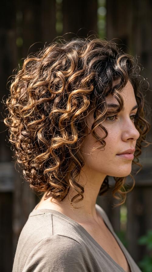 The Stacked Curly Bob