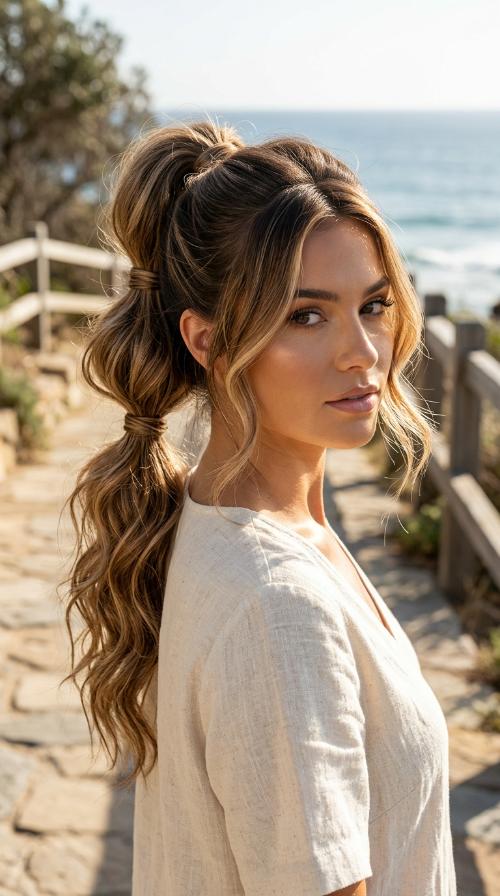 The Stacked Ponytail Look