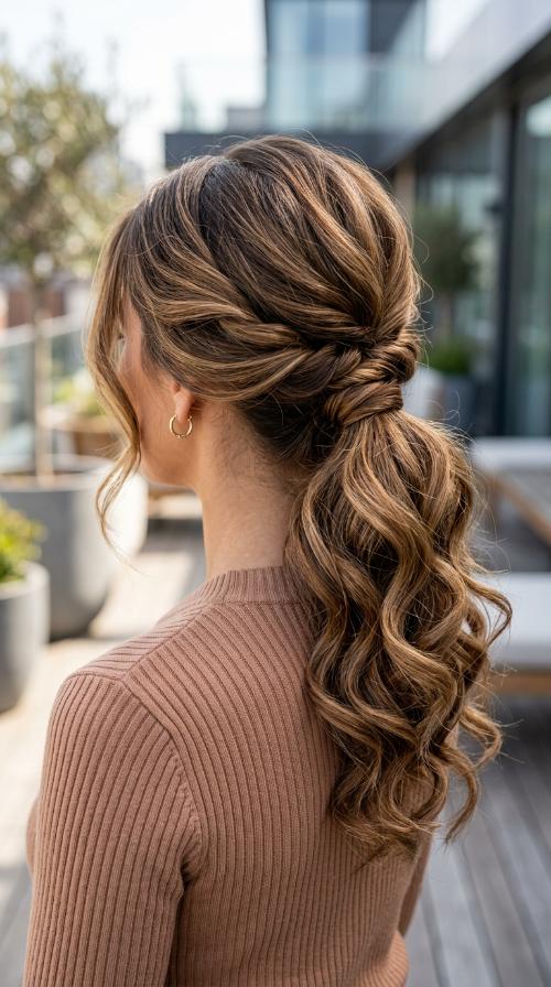 The Twisted Low Ponytail