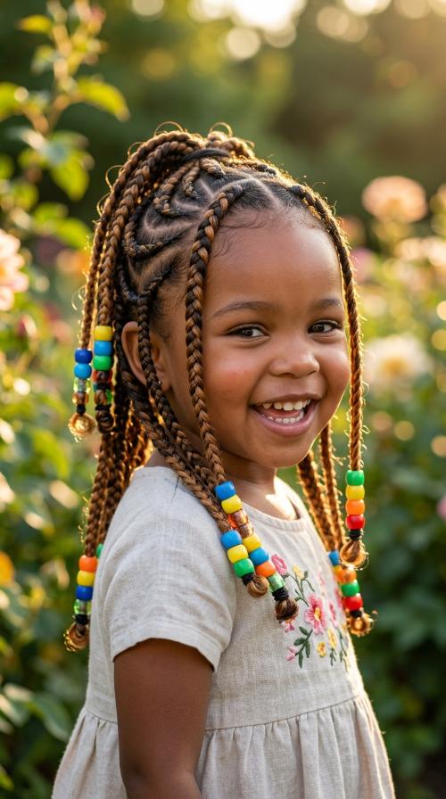 Thick Feed-in Braids with Chunky Safety Beads