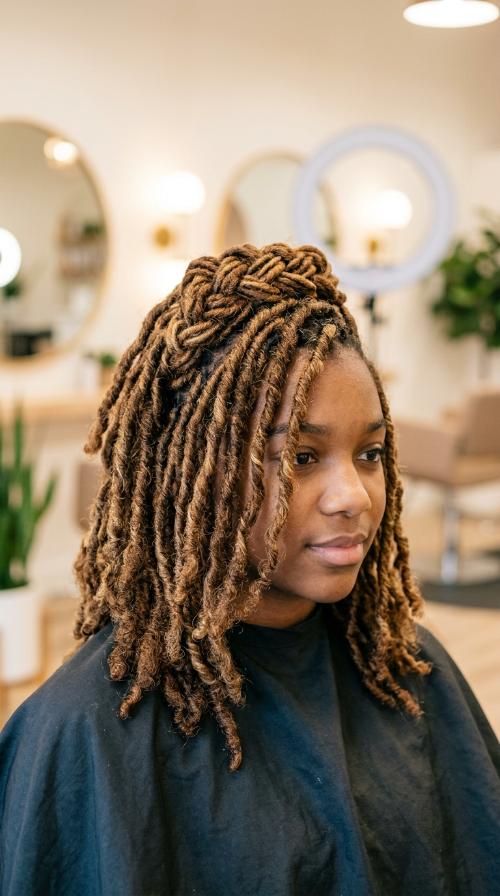 Thick Starter Locs for Teens at Short Length