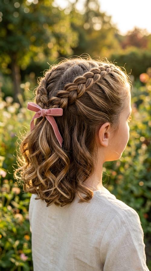 Tied-Back Ribbon Braids