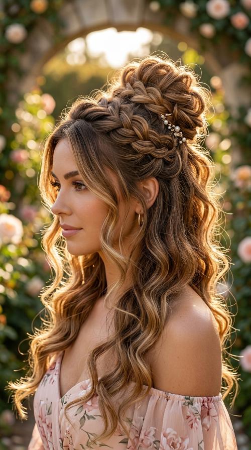 Top Knot with Tendrils