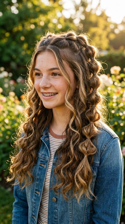 Trendy Bubble Braids