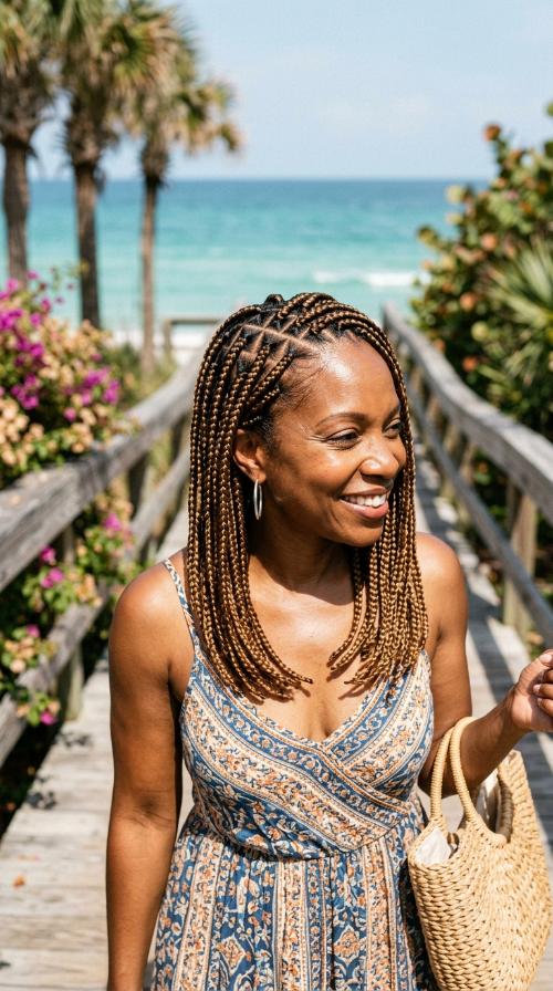 Triangle Part Box Braids