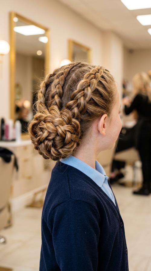 Triple Braided Low Bun